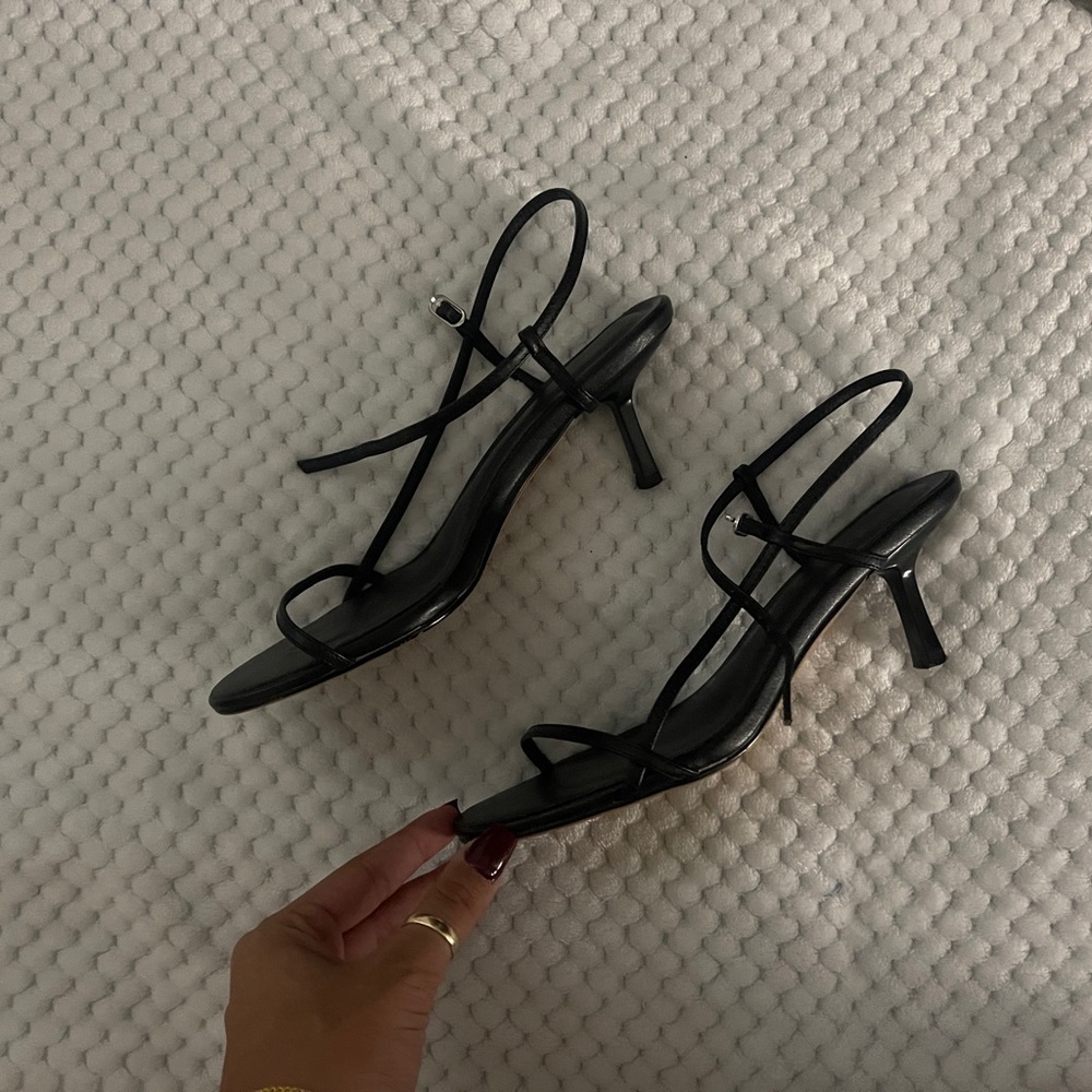 vintage black kitten heels